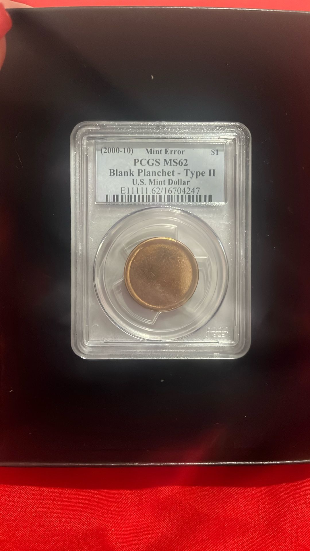 PCGS MS62 Blank Planchet -Type II . https://offerup.com/redirect/?o=VS5TLk1pbnQ= Dollar Mint Error ( 2000-10)