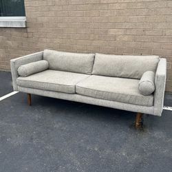 ( Free Delivery ) West Elm Monroe Light Gray Sofa