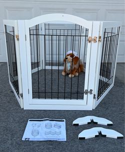 Puppy pen with gate