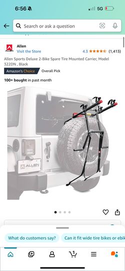 Brand New Allen Sports 2 Bike Tire Carrier.