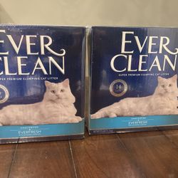 2 Brand New Sealed Ever Clean Super Premium Cat Litter