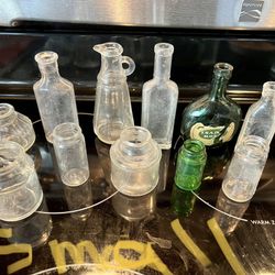 Large Variety of Antique Bottles.Clorox, Milk, Liquor, Medicine Pricing in Description. Mandarin PU