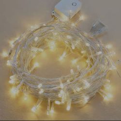 33FT 100 LED Window Curtain String Light Wedding Party Home Garden Bedroom Outdoor Indoor Wall Decorations, Christmas Warm White Decoration Supplies 