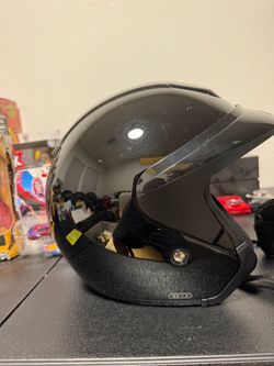 HJC Open Face 3/4 Motorcycle Helmet Black Size XL Vented Pre-Owned