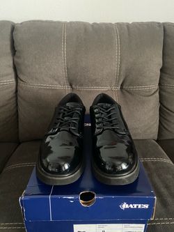 Bates High Gloss Oxford Black Shoes
