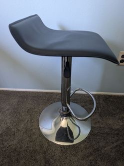 Modern Adjustable Swivel Bar Stool — Chrome Base — $55 OBO