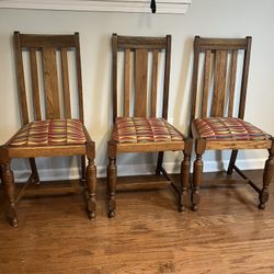 3 Antique Dining Chairs 