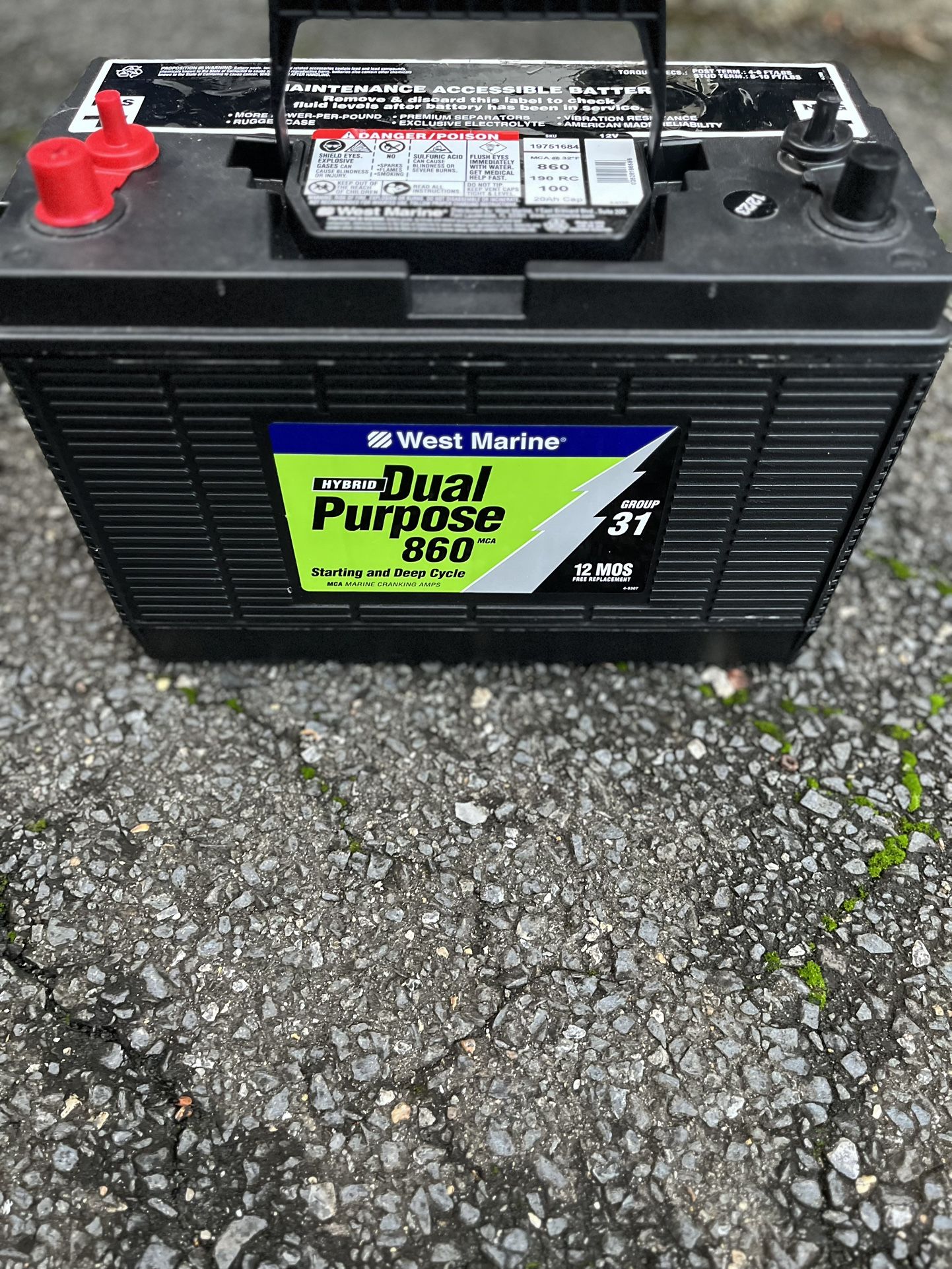West Marine Dual Purpose Battery