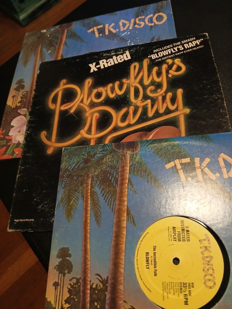 Blowfly Vinyl Lot (3) Raunchy X-Rated Funk Records