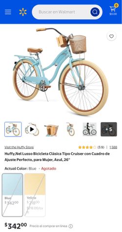 Huffy,Nel Lusso Bicicleta Clásica Tipo Cruiser con Cuadro de Ajuste Perfecto, para Mujer, Azul, 26"