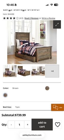 Ashley twin bed frame with under bed storage