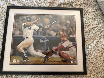 Jorge Posada autographed 16 x 20 framed picture