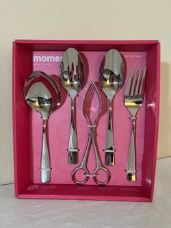 Gourmet Settings Moments 5Pc Stainless Steel Serving Set Dishwasher Safe 🌸