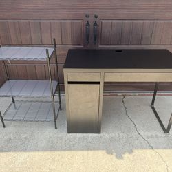 Ikea Desk And Storage Shelf