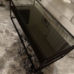 Duran Glass Top Coffee Table – Black (AllModern)
