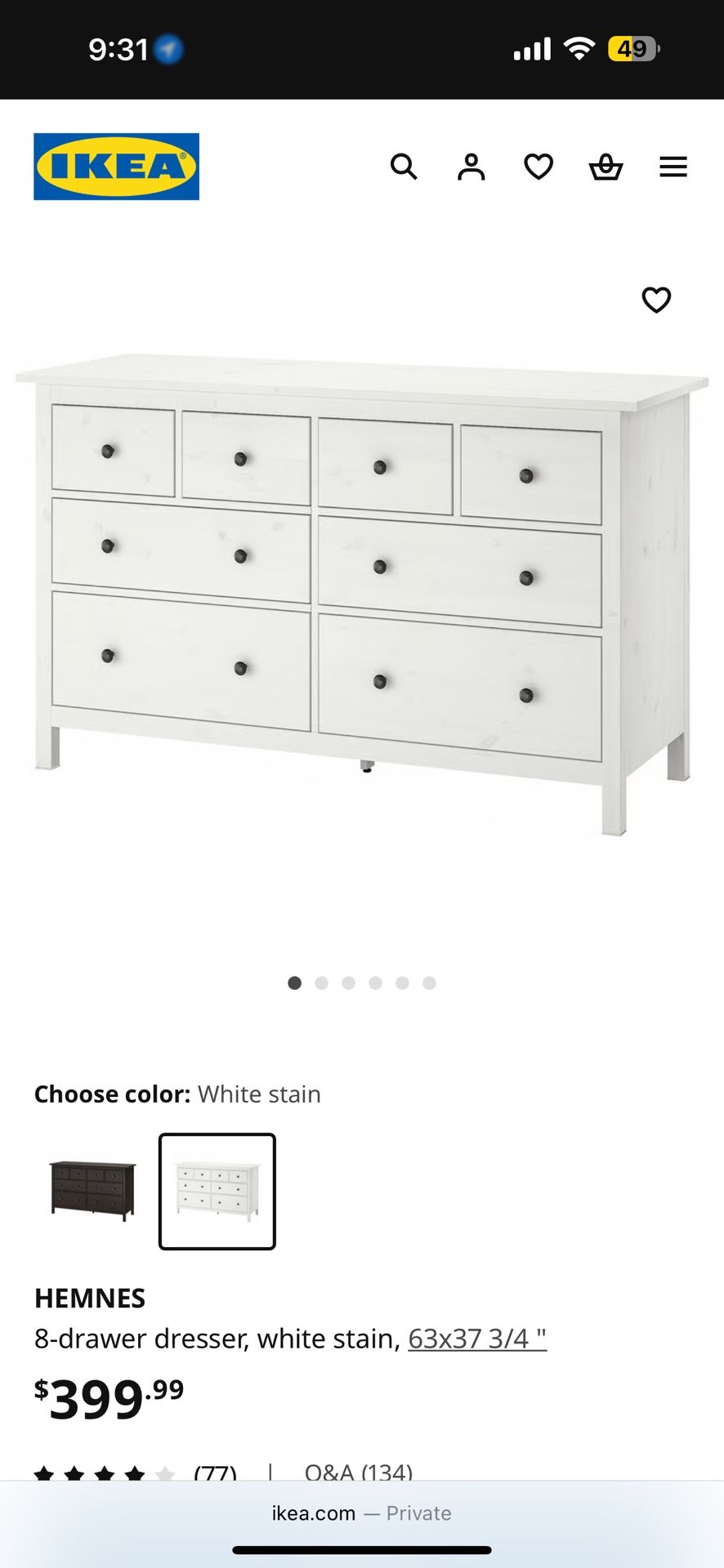 IKEA White Dresses | 8 Drawers!