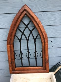 Hand made wood and metal Window Country Wall accent.
