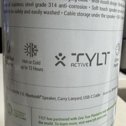 Tylt Hydration Bottle With Bluetooth Speaker