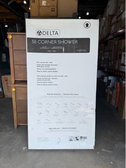 Delta 38 in. W x 73.88 in. H 2-Piece Direct-to-Stud Corner Shower Wall Surrounds in White
