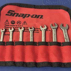 Snap-on Tools 7 pc 6-Point Metric Flank Drive® Midget Combination Wrench Set (4-9 mm)