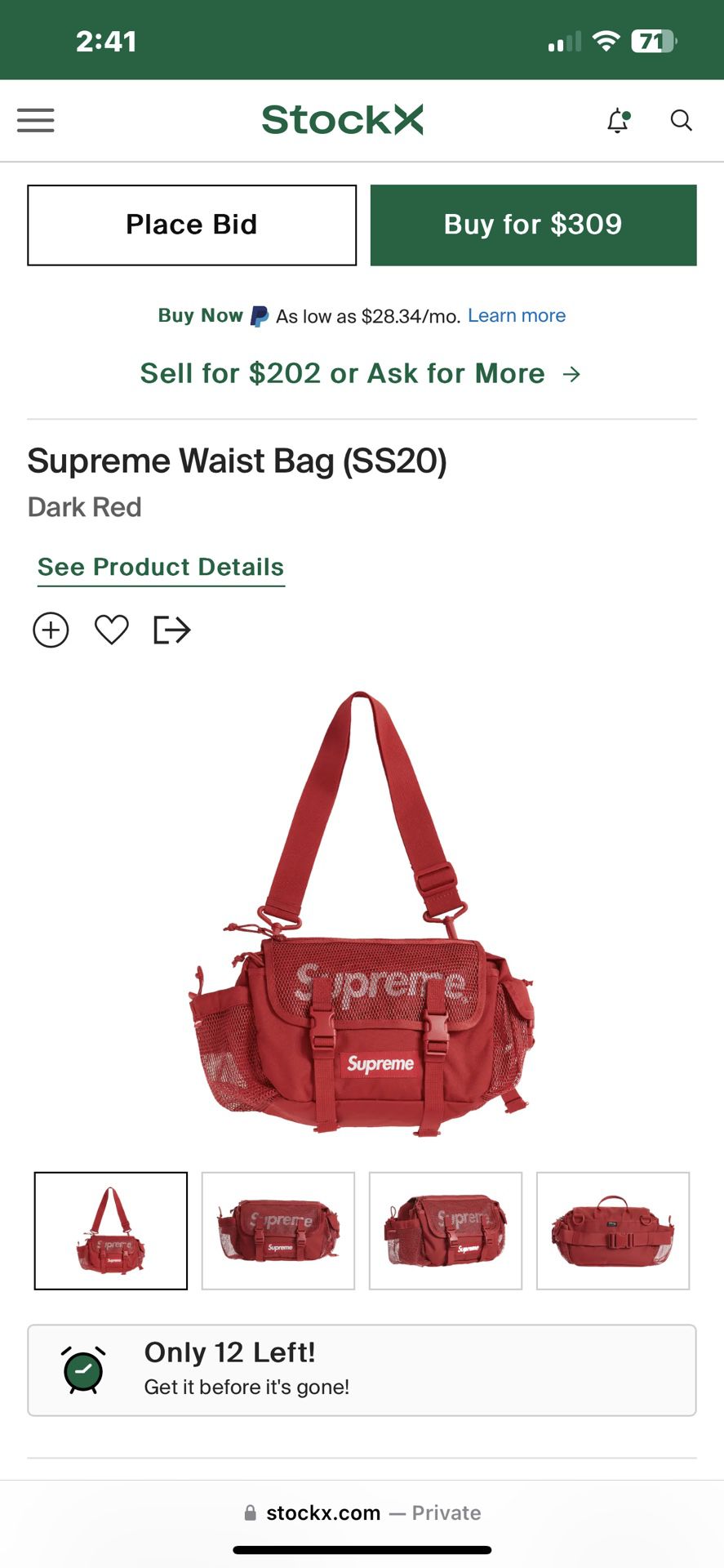Supreme Fanny Pack Shoulder Bag Red for Sale in Wilmington, NC - OfferUp
