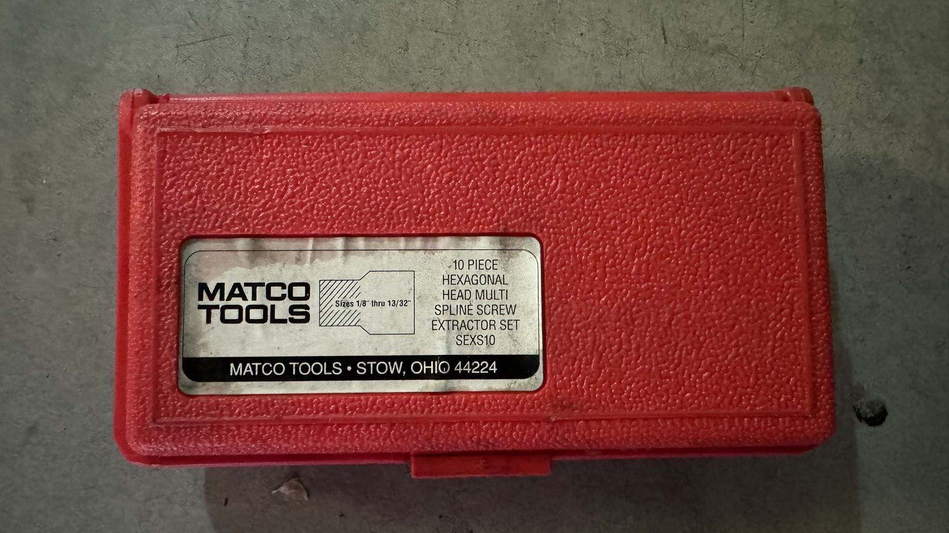 Mac Tools 10 Piece Hexagonal Extractor Set SEXS10. $60.00. OBO