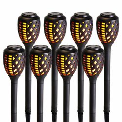 New-Outdoor Solar Torch Light with Water-Resistant Flickering Flames