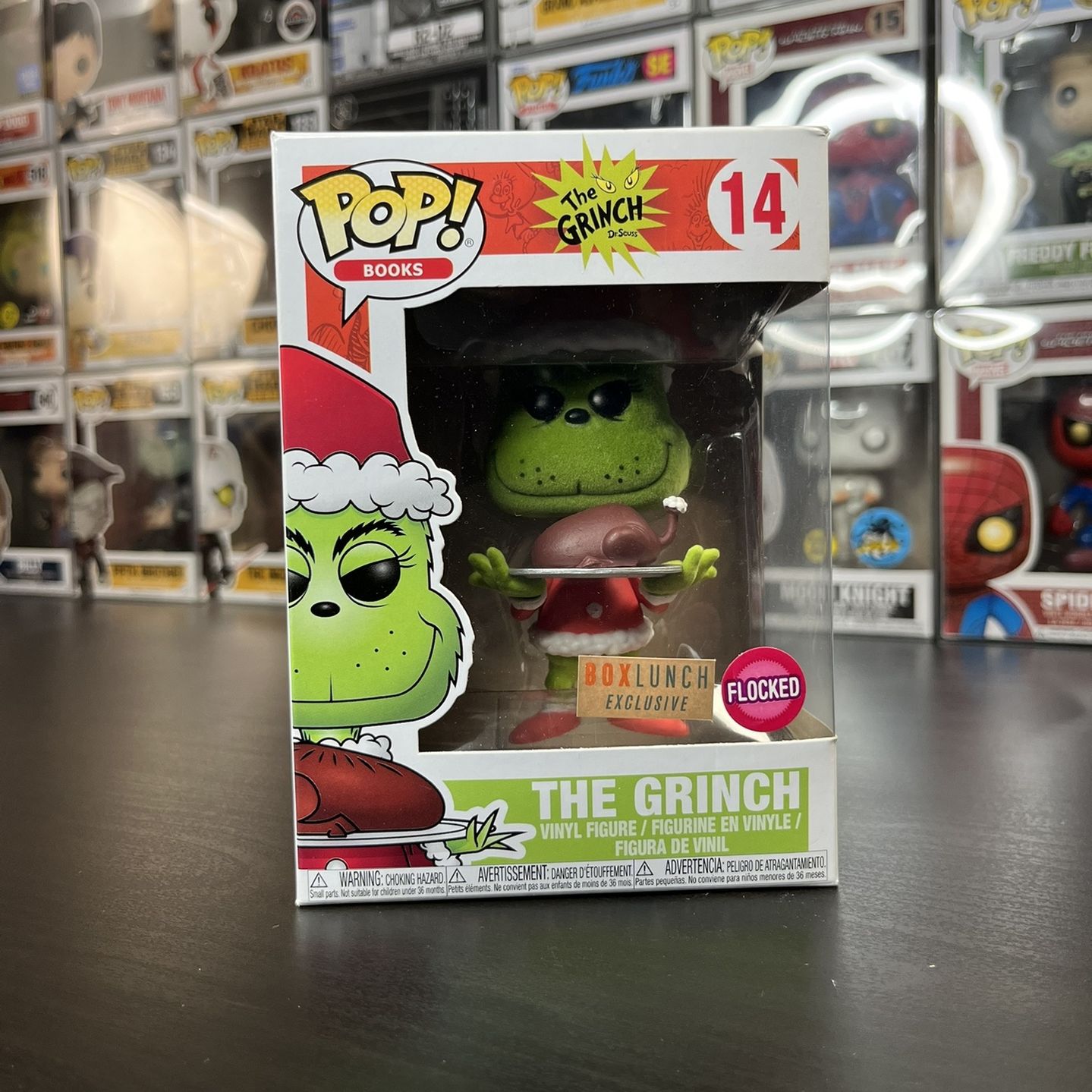 Funko Pop! Books - Dr. Seuss - The Grinch (Flocked) (Box Lunch Exclusi