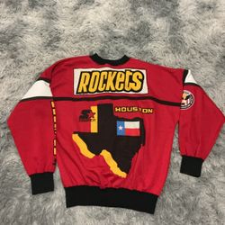 HOUSTON ROCKETS STARTER Vintage 90s Oversized Sweater Sweatshirt Medium