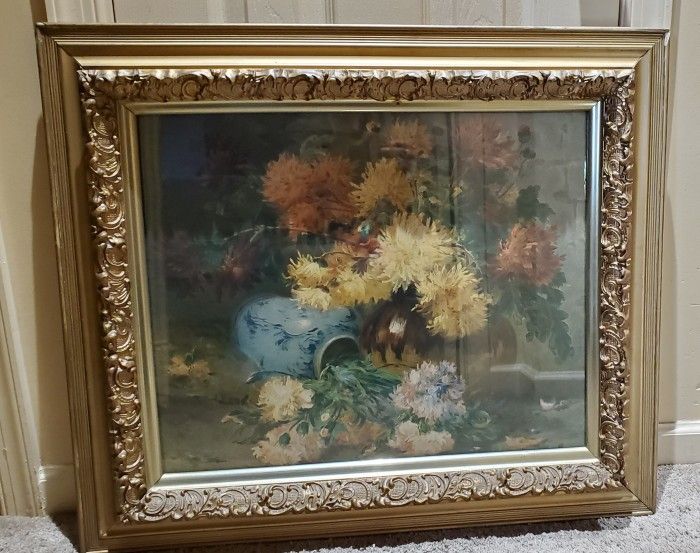 Vintage Large Gold Ornate Picture Frame
