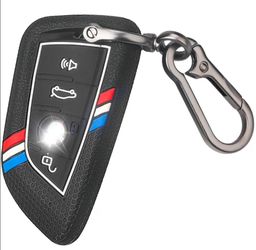 BMW Key Fob Cover, Striped Silicone Key Shell Case