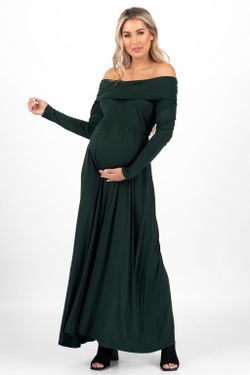 Brand New Maternity Dress- Hunter Green 