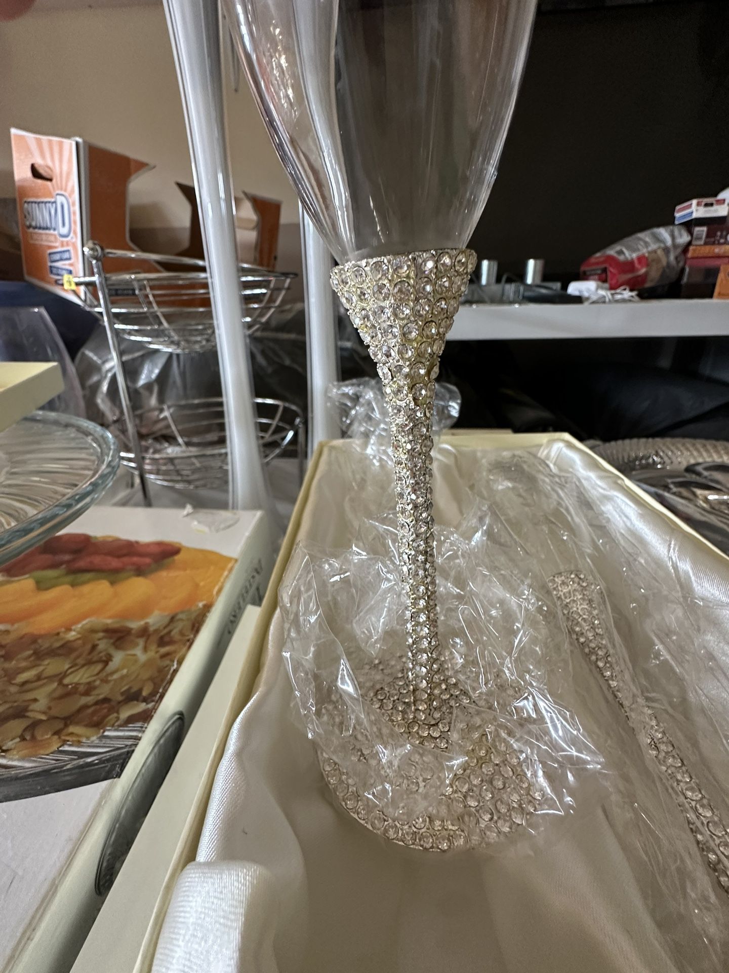 Bling Wedding Flutes
