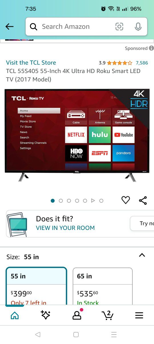 Tcl TV 55 Inch 