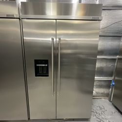 KitchenAid 48” Built-In Side-by-Side Refrigerator – Model KBSD708MSS00 – Like New