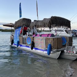 Custom Made Tiki Pontoon Boat