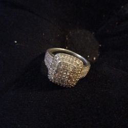 Silver 925 Ring Full Carat Diamond Ring