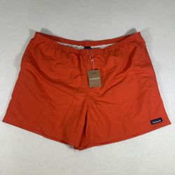 NWT Patagonia Mens XXL Red Baggies Brief Lined Shorts 5” Inseam 57022 MSRP $65
