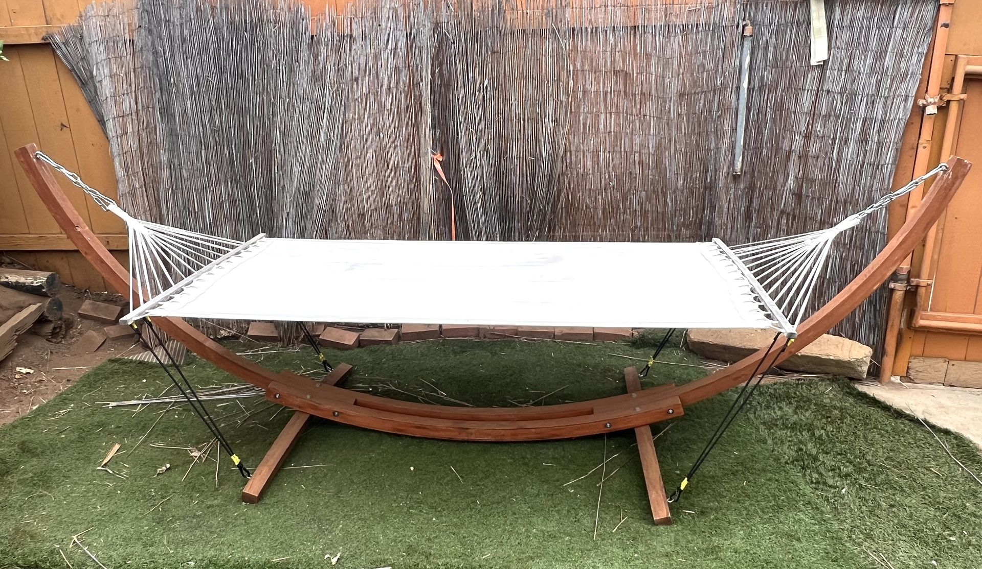 Nice Large Sturdy Wooden Hammock. 