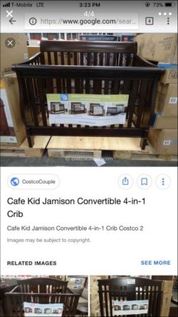 Jamison cafe kid convertible crib 4-1 also comes with mattress