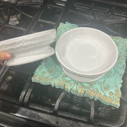 BRAND NEW Free Ceramic Dog Bowls