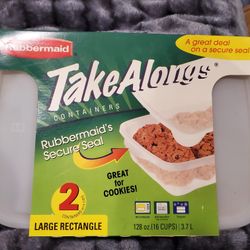 Never Used...Still in Packaging!  Two Rubbermaid Secure Seal Containers! Holds 128 oz./16 Cups! Microwave, Dishwasher,  Freezer Safe!!