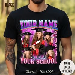 Custom printed graduation shirts congrats congratulations high school college elementary shirts