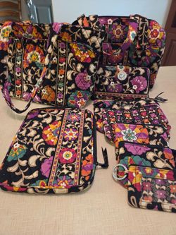 Vera Bradley Matching Collection 9 pieces!
