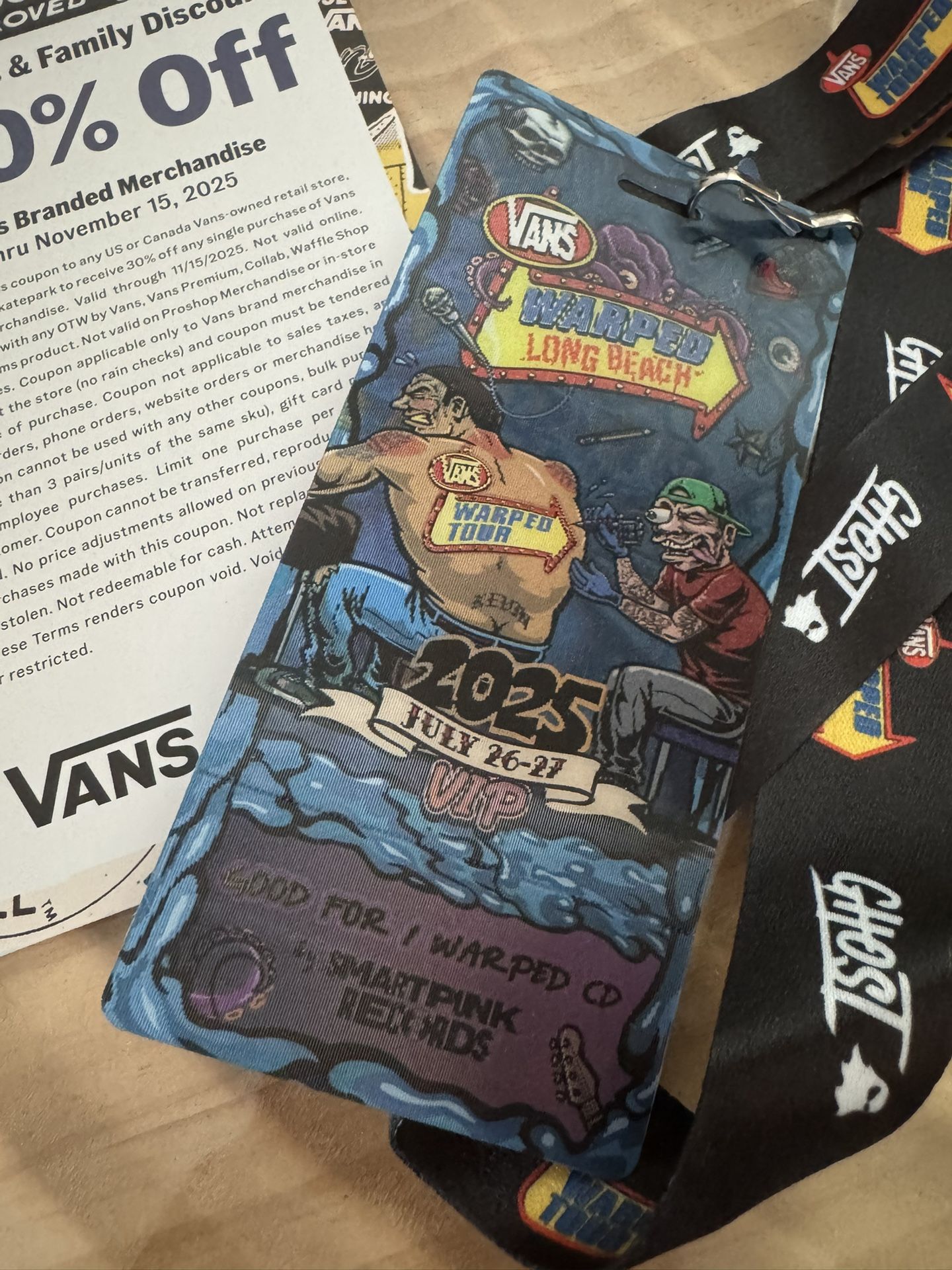 VANS Warped Tour Long Beach (VIP) TICKET