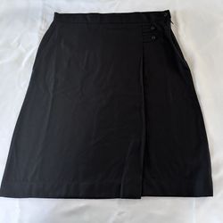 Lands End Women's Solid A-line Skirt Below the Knee Size 10,