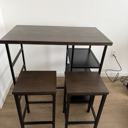 Table and Stool Set