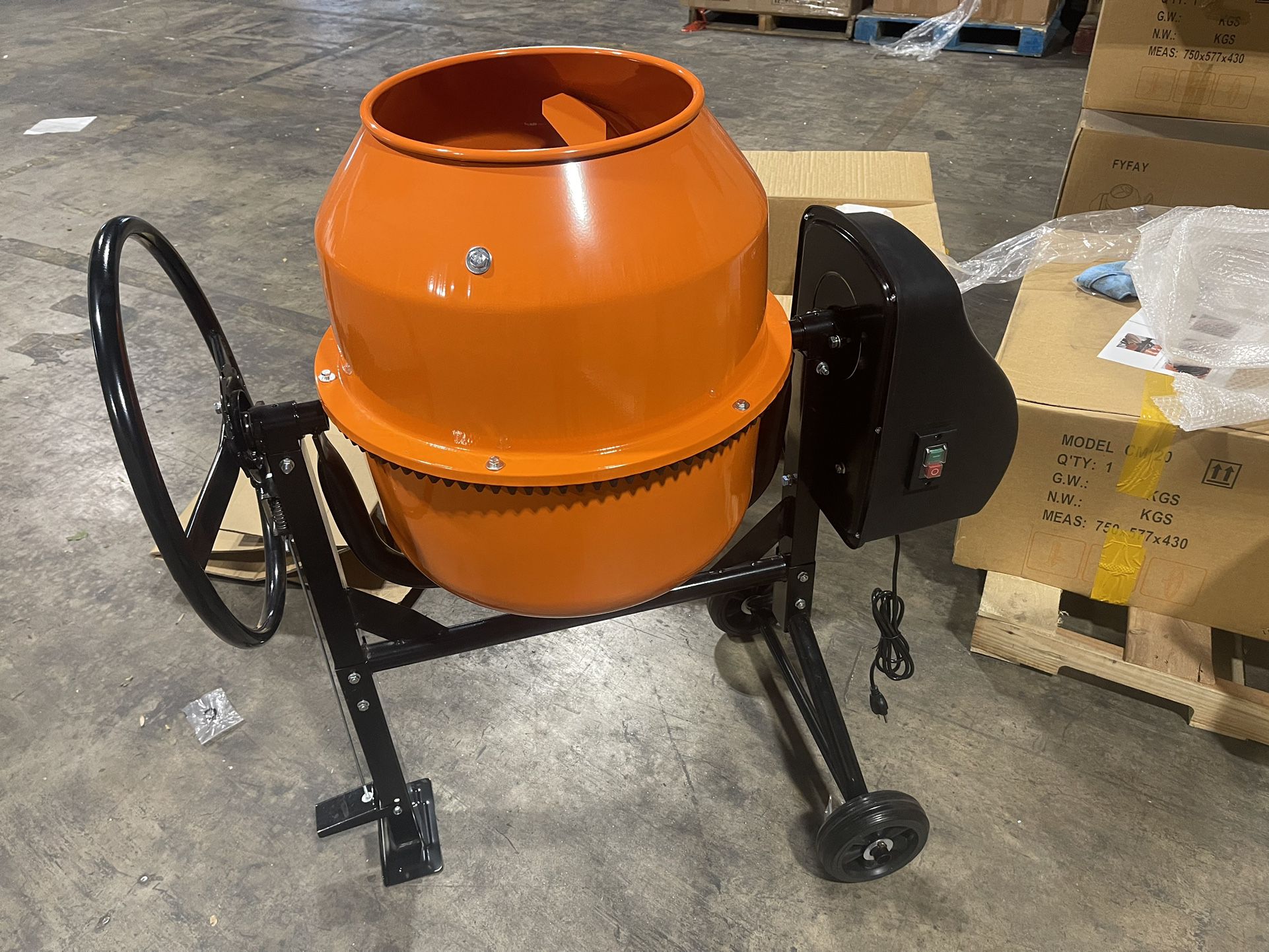 Cement Mixing Machine for Stucco with Wheel and Stand