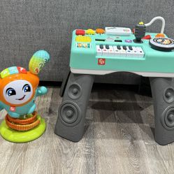 Fisher Price DJ activity Table And DJ bouncing beats- BOTH for $40