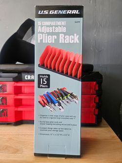 15 compartment adjustable plier rack